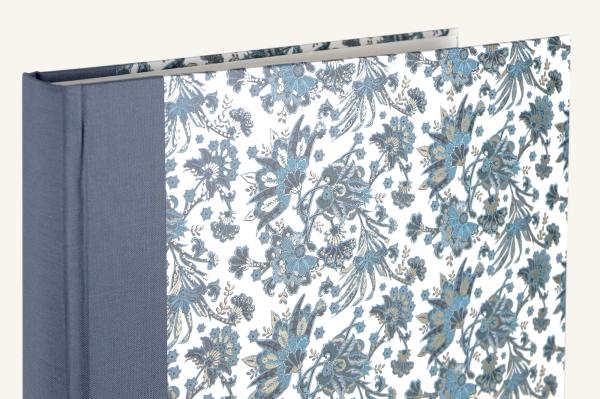 Exclusive album "Sardegna" with linen back, noble blue gilded, handmade in Germany